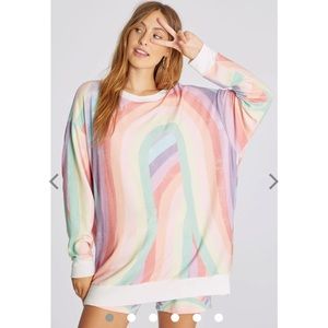 Wildfox Roadtrip Sweatshirt xs Soleil Stripe